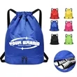 Sports Drawstring Shoes Pocket Waterproof Swim Gym Bag | https://www.bestnamebadges.com