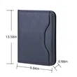 Business Multifunctional Briefcase A4 Leather Folder Zipper | https://www.bestnamebadges.com