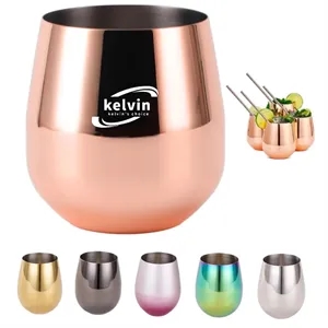 18oz Unbreakable Stainless Steel Wine Glass | https://www.bestnamebadges.com