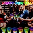 Glowing Happy New Year Party Cups Flashing | https://www.bestnamebadges.com