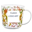 Glass Coffee Mug 14oz Tea Cups with Handle | https://www.bestnamebadges.com