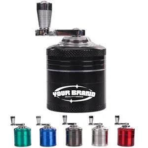 Zinc Alloy Hand Crank Tobacco Four-Layer Grinder