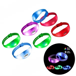 Adjustable Silicone Vibration Led Light Bracelet