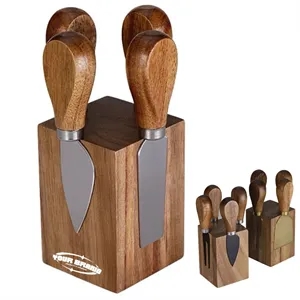Magnetic Stainless Steel Cheese Knife 5-Piece Set
