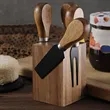 Magnetic Stainless Steel Cheese Knife 5-Piece Set | https://www.bestnamebadges.com