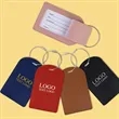 Vegan Leather Luggage Tag With Custom Logo | https://www.bestnamebadges.com
