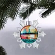 Heat Transfer Snowflake Round Photo Frame | https://www.bestnamebadges.com