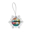 Heat Transfer Snowflake Round Photo Frame | https://www.bestnamebadges.com