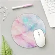 Marble Round Mouse Pad | https://www.bestnamebadges.com