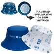 Sublimated Unstructured Bucket Hat w/ Imprint on Brim Inside | https://www.bestnamebadges.com