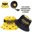 Full Color Reversible Bucket Hat Sublimation on Both Sides | https://www.bestnamebadges.com