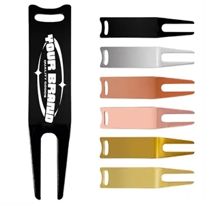 Metal Rectangle Golf Divot Tool For Repair And Maintenance