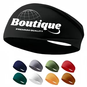 Solid Color Non Slip Sports Headband For Workout Fitness