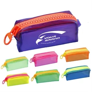 Large Capacity PVC Transparent Zipper Stationery Bag