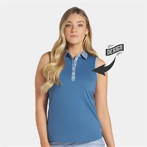 PUMA® Fair Isle Women's Sleeveless Golf Polo Shirt | https://www.bestnamebadges.com
