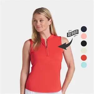 PUMA® Aerlon Mock Women's Quarter-Zip Golf Polo Shirt | https://www.bestnamebadges.com