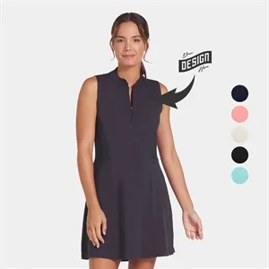 PUMA® Aerlon Mock Women's Sleeveless 1/4-Zip Golf Dress | https://www.bestnamebadges.com