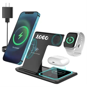 3 in 1 Foldable Wireless Charger Charging Station | https://www.bestnamebadges.com