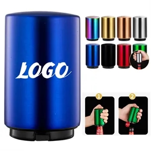 Stainless Steel Automatic Push Down Beer Bottle Opener | https://www.bestnamebadges.com