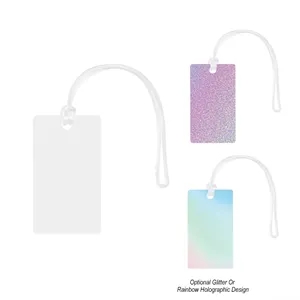 Acrylic Bag Tag - Rectangle | https://www.bestnamebadges.com