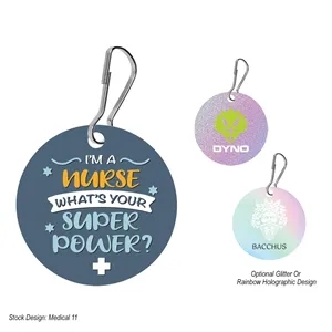 Acrylic Zipper Pull - Circle | https://www.bestnamebadges.com