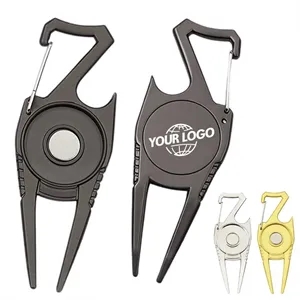 4 in 1 Golf Divot Repair Tool With Buckle Clip and Opener | https://www.bestnamebadges.com