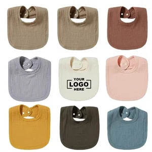 Cotton Muslin Baby Absorbent Bandana Bibs for Boys Girls | https://www.bestnamebadges.com