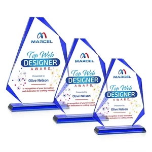 Hillmont VividPrint™ Award - Blue | https://www.bestnamebadges.com