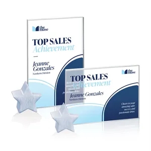 Bermuda VividPrint™ Award - Starfire/Chrome Star | https://www.bestnamebadges.com