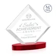Belaire Award on Alberton Base - Red | https://www.bestnamebadges.com