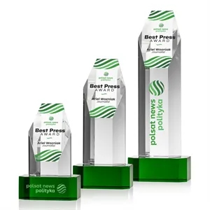 Ashford VividPrint™ Award on Base - Green | https://www.bestnamebadges.com