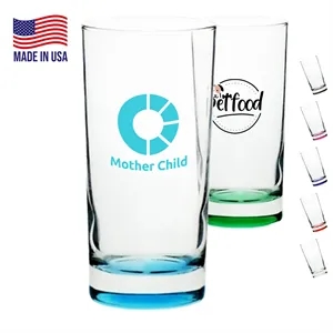 10 oz. USA made Cylindrical Glass with Thick Base | https://www.bestnamebadges.com
