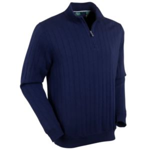Bobby Jones Men's Merino Quarter-Zip Mock Neck Wind Sweater
