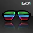 Rechargeable Sound Reactive LED Rave Glasses | https://www.bestnamebadges.com