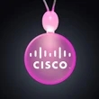 Light-up Acrylic Circle LED Necklace | https://www.bestnamebadges.com