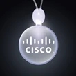 Light-up Acrylic Circle LED Necklace | https://www.bestnamebadges.com