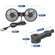 Rechargeable Dual-Head Fan for Car | https://www.bestnamebadges.com