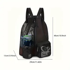 Mesh Drawstring Swim Backpack