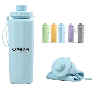 Collapsible Leakproof Silicone Sports Water Bottle