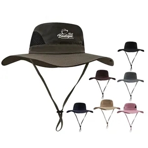 Quick Dry Wide Brim Mesh Sun Hat Outdoor Fishing Hiking Cap