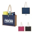 Paradise Jute Tote Bag | https://www.bestnamebadges.com