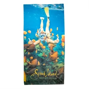 Premium Dye Sublimated Beach Towel | https://www.bestnamebadges.com