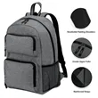 Graphite 15.6" Laptop Backpack With Pockets | https://www.bestnamebadges.com