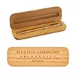 Bamboo Case With Pen Gift Set | https://www.bestnamebadges.com