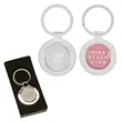 Sterling silver Plated Circle Keyring | https://www.bestnamebadges.com