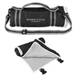 Riverside rPET Roll-Up Blanket With Carrying Handle | https://www.bestnamebadges.com