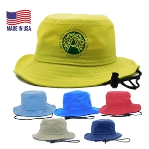 True American Made Taslan Bucket Hat W Adjustable Drawstring | https://www.bestnamebadges.com