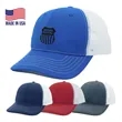 True American Made 6-Panel White Mesh Trucker Cap | https://www.bestnamebadges.com