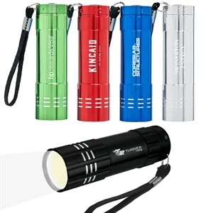 Spectre COB LED Aluminum Flashlight w/Strap | https://www.bestnamebadges.com