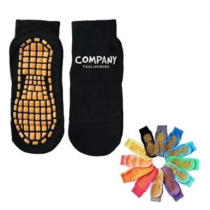 Non-Slip Grip Trampoline Socks Anti-Skid Yoga Play Area